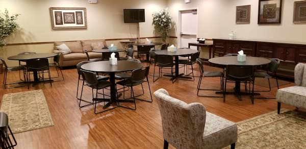 Family gathering room at Matthews Funeral Home